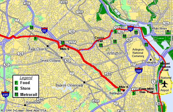 Map of W&OD